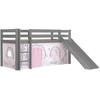 Image de Lit Toboggan 90x200 Avec Tente Contra Pin Massif Gris Pino