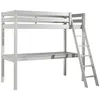 Image de Lit Mezzanine 90x200 avec Bureau Pino - Vipack - Blanc - Enfant