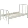 Image de Lit Simple Métal Blanc Mat Bronx 90x200