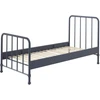 Image de Lit Simple Métal Bleu Mat Bronx 90x200