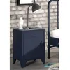 Image de Table De Chevet Avec Porte Bronxx Métal Bleu Mat Vipack