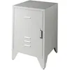 Image de Table de chevet Bronxx - VIPACK - Gris mat - Industriel - Loft - 1 étagère - 40x40x60 cm