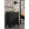 Image de Table De Chevet Avec Porte Bronxx Métal Noir Mat Vipack