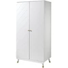 Image de Armoire 2 Portes Bois Blanc Satiné Funy