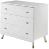 Image de Commode 3 Tiroirs Bois Blanc Satiné Funy