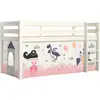 Image de Lit Mezzanine 90x200 Avec Tente Château Pin Massif Blanc Pino