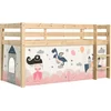 Image de Lit Mezzanine 90x200 Avec Tente Château Pin Massif Clair Pino