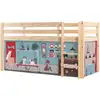 Image de Lit Mezzanine 90x200 Avec Tente Animaux Pin Massif Clair Pino