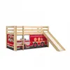 Image de PINO Lit Compact avec Toboggan Pin Massif Nature Pompiers