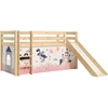 Image de Lit Toboggan 90x200 Avec Tente Château Pin Massif Clair Pino