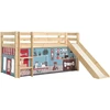 Image de Lit Toboggan 90x200 Avec Tente Animaux Pin Massif Clair Pino