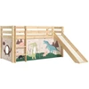 Image de Lit Toboggan 90x200 Avec Tente Dinosaure Pin Massif Clair Pino