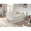 Image de Lit Gigogne 70x140 Laqué Blanc Et Pin Massif Clair Kiddy
