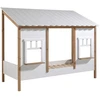 Image de Lit Cabane Housebed 90x200   Pin Massif Blanc & Bois Clair