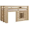 Image de Lit Cabane Bois Naturel Guliver 90x200 - Sommier Inclus