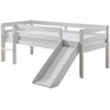 Image de Lit Enfant Surélevé & Toboggan "pino" 90x200cm Blanc