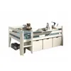 Image de Lit mi-haut + 3 rangements avec tablette