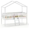 Image de Lit Enfant Cabane & Échelle "dallas" 90x200cm Blanc
