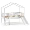 Image de Lit Enfant Cabane, Échelle & Toboggan "dallas" 90x200cm Blanc