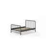 Image de Bronxx lit noir mat 140x200cm - VIPACK - Matériaux mixtes