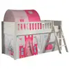 Image de Lit Enfant Tente & Tunnel "scott Princesse" 90x200cm Blanc