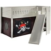 Image de Lit Enfant Toboggan & Tente "scott Caribian Pirates" 90x200cm Blanc