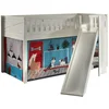 Image de Lit Enfant Toboggan & Tente "scott Pet Shop" 90x200cm Blanc