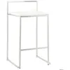 Image de Tabouret de bar design - ALTEREGO - DISKO -Blanc - Métal Synthétique - 44x41x765 cm