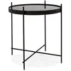 Image de Table basse design - ALTEREGO - KOLOS -Noir - Métal Verre - 425x425x45 cm