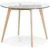 Image de Petite table à diner ronde 'angela' en verre transparent - ø 100 cm ANGELA