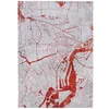 Image de Tapis de salon tissé plat - Cities Collection - Orange Cut - 240 x 340 cm - Style Graphique Artistique Inspiré des Anciennes Cartes