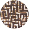 Image de Tapis de salon tissé plat Kuba - Craft Collection - Bison - 140 x 200 cm - Motifs Ethniques Abstraits Inspirés de lArt Kuba