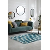 Image de Tapis - Collection Ikat Beneffito - Summer Blue - Tapis D'intérieur Moderne Et Doux - Rectangulaire - 200 X 280 Cm