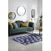 Image de Tapis - Collection Ikat Beneffito - Ultramarine - Tapis D'intérieur Moderne Et Doux - Rectangulaire - 170 X 240 Cm