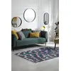 Image de Tapis - Collection Ikat Beneffito - Blue Duck - Tapis D'intérieur Moderne Et Doux - Rectangulaire - 140 X 200 Cm