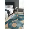 Image de Tapis - Collection Swing Beneffito - Lagoon Blue - Tapis À Motifs, Finition Artisanale, Tissage En Belgique -
