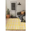 Image de Tapis - BENEFFITO - CARO - Jaune - 140x200cm - Polyester recyclé