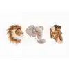 Image de Coffret 3 Mini Peluches Trophée Safari Lion, Elephant Et Girafe