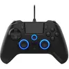 Image de EgoGear - Manette Gaming à palettes filaire SC10 Noir pour PS4/PS3/PC RGB personnalisables Moteurs de vibrations Port jack 3.5mm