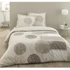 Image de VISION Parure de lit Adèle - 100% coton - Housse de couette 240 x 220 cm avec 2 taies 65 x 65cm - Beige - Oeko-Tex
