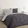 Image de Parure De Couette Lenny - 100% Coton - 1 Housse De Couette 260 X 240 Cm + 2 Taies 65 X 65 Cm - Gris Anthracite