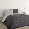 Image de VISION Parure de couette Lenny - 100% coton - 1 housse de couette 260 x 240 cm + 2 taies 65 x 65 cm - Gris anthracite