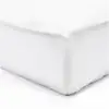 Image de Vision - Drap Housse 200 X 200 Cm - Coloris: Blanc - 100% Coton: 57 Fils - 4 Coins Élastiques - Bonnet De 30cm
