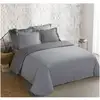 Image de Vision Parure De Couette Reversible 100% Coton - 1 Housse De Couette 220x240 Cm + 2 Taies 65x65 Cm Gris Et Gris Perle
