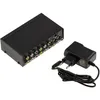 Image de Splitter AUDIO Stereo + VIDEO Composite - Amplifié - 4 Ports - Noir - RCA - 4 Sorties