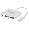 Image de Hub de Type-C avec ports HDMI + USB-A + USB-C PD - XWH-HUB3-13 - Gris XTREMEMAC
