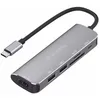 Image de Hub de Type-C avec HDMI /2xUSB-A /SD/SDHC / USB-C PD - XWH-HUB6-13 - Gris XTREMEMAC