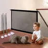 Image de Barrière de Sécurité pour Bébés et Chiens - CHANGM - Métal - Amovible - 180*75cm - Noir - Sans Percage