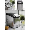 Image de Machine à glaçons INOX 12kg Réservoir 17L - 150W - Bac amovible - Nettoyage automatique   Cycle Voyant de niveau deau faible