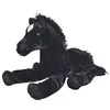 Image de Grand Peluche : Cheval Noir Couche 61cm - Peluche Enfant - Doudou